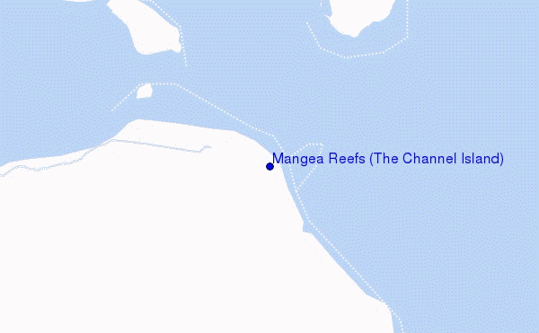 locatiekaart van Mangea Reefs (The Channel Island)
