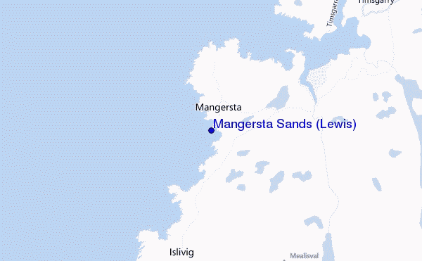 locatiekaart van Mangersta Sands (Lewis)