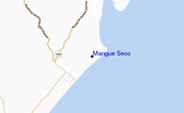 locatiekaart van Mangue Seco