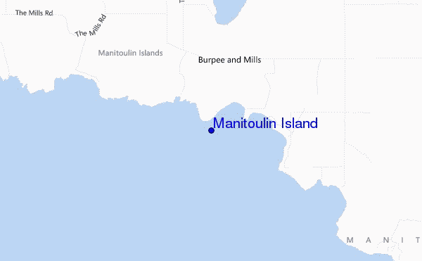 locatiekaart van Manitoulin Island
