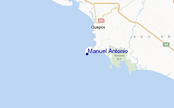 locatiekaart van Manuel Antonio