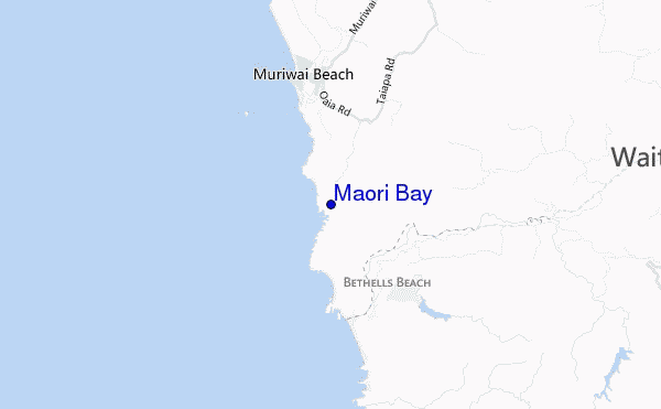 locatiekaart van Maori Bay