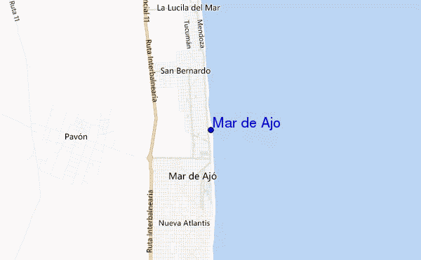 locatiekaart van Mar de Ajó