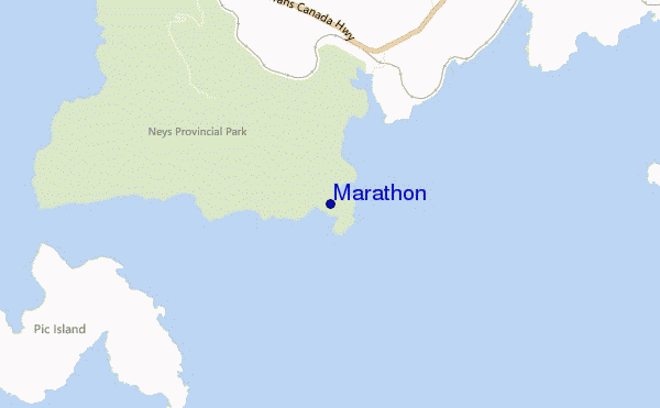 locatiekaart van Marathon