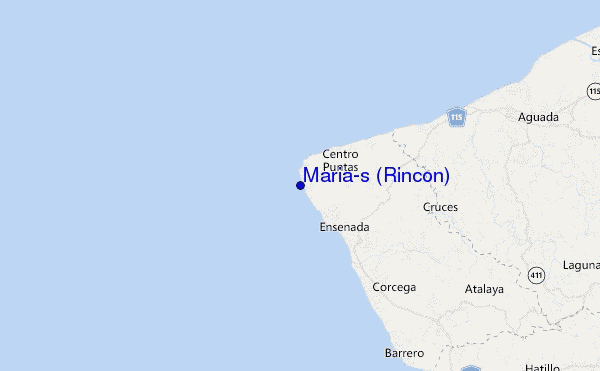 locatiekaart van Maria's (Rincon)