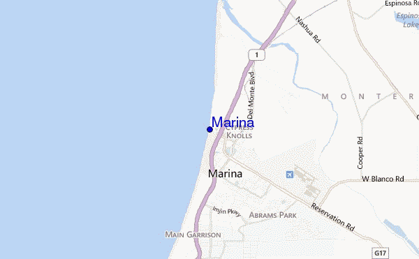 locatiekaart van Marina