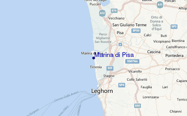 Marina di Pisa Location Map