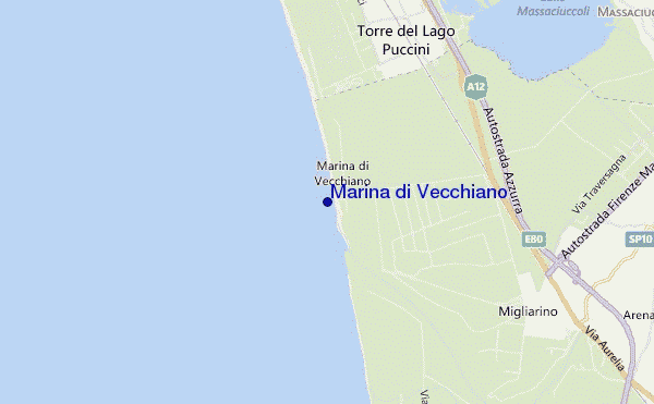locatiekaart van Marina di Vecchiano