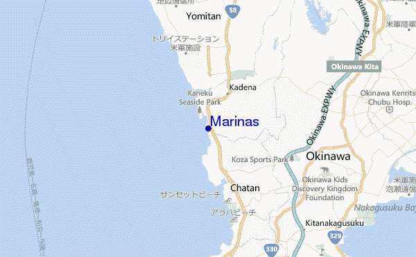locatiekaart van Marinas