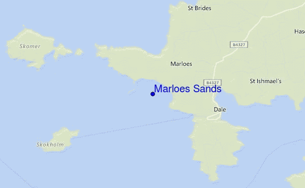 locatiekaart van Marloes Sands