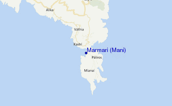 locatiekaart van Marmari (Mani)