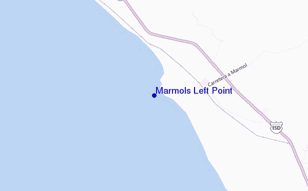 locatiekaart van Marmols Left Point