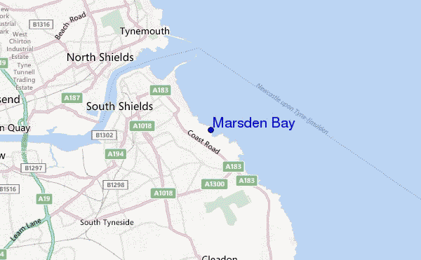locatiekaart van Marsden Bay