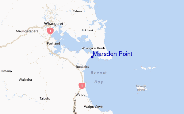 Marsden Point Location Map
