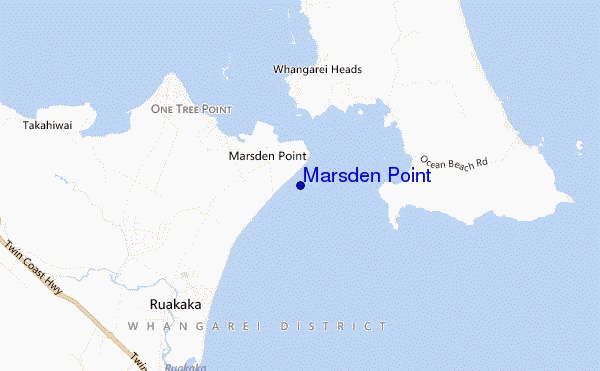 locatiekaart van Marsden Point