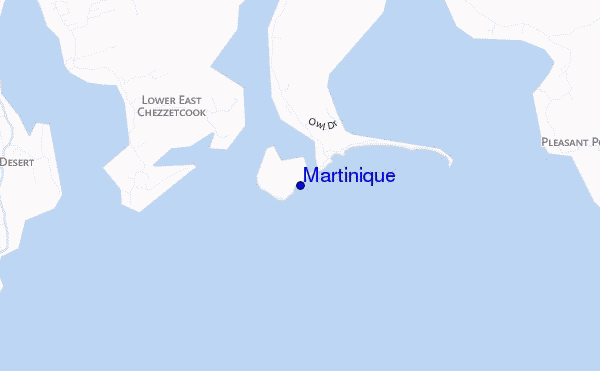 locatiekaart van Martinique