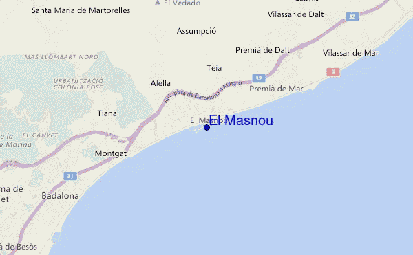 locatiekaart van El Masnou