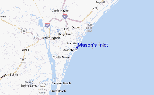 Mason s Inlet Location Map