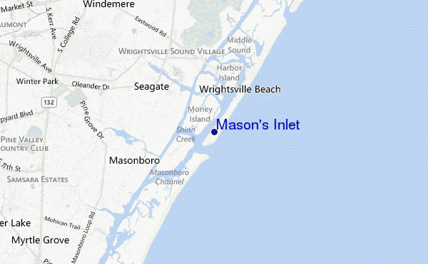 locatiekaart van Mason s Inlet