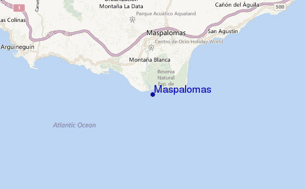 locatiekaart van Maspalomas