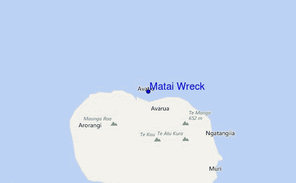 locatiekaart van Matai Wreck