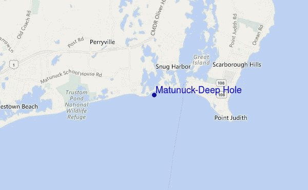 locatiekaart van Matunuck-Deep Hole