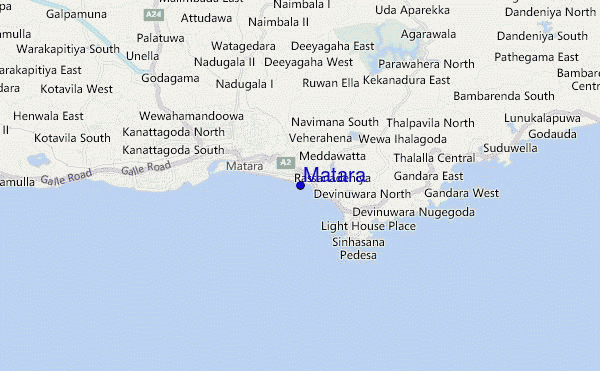locatiekaart van Matara