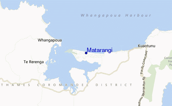 locatiekaart van Matarangi