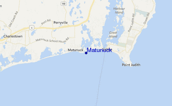 locatiekaart van Matunuck