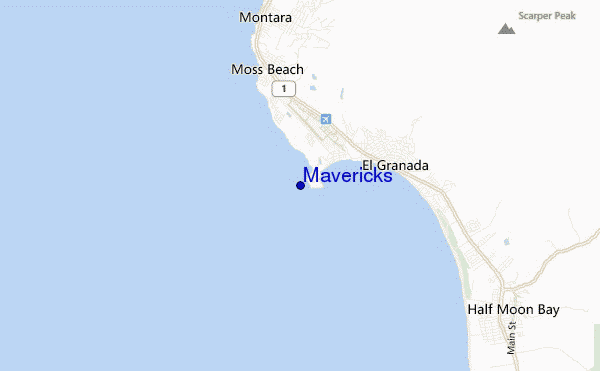 locatiekaart van Mavericks