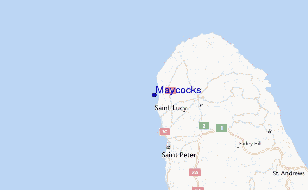 locatiekaart van Maycocks