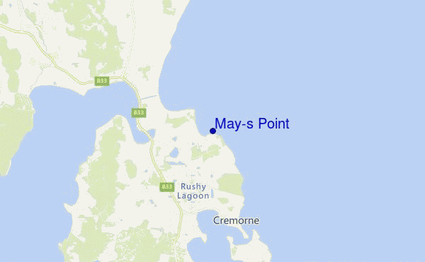 locatiekaart van May's Point