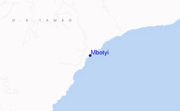 locatiekaart van Mbotyi