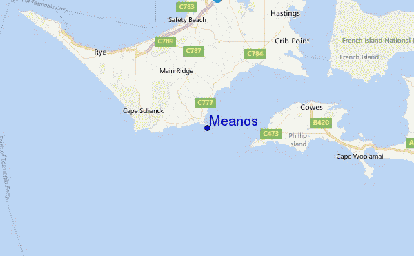 Meanos Location Map
