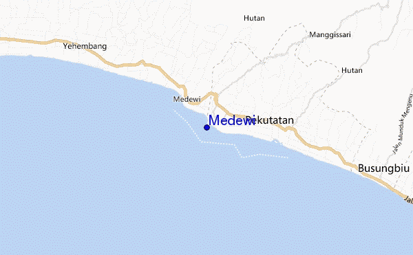 locatiekaart van Medewi