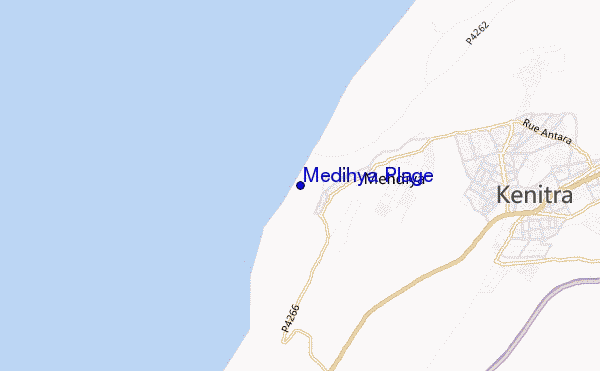 locatiekaart van Medihya Plage