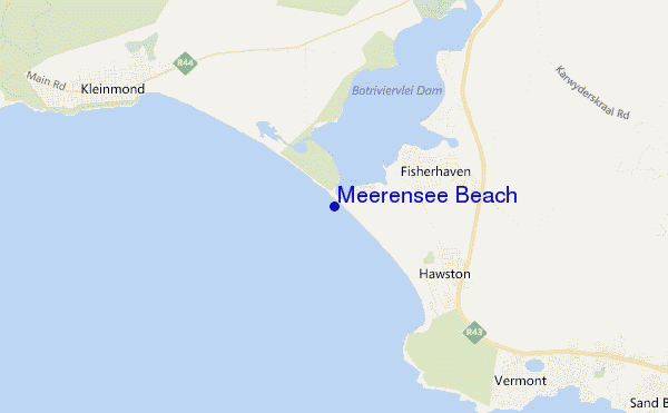 locatiekaart van Meerensee Beach