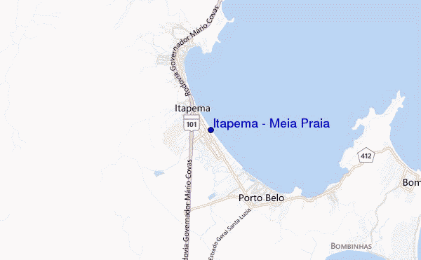locatiekaart van Itapema - Meia Praia