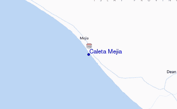 locatiekaart van Caleta Mejia