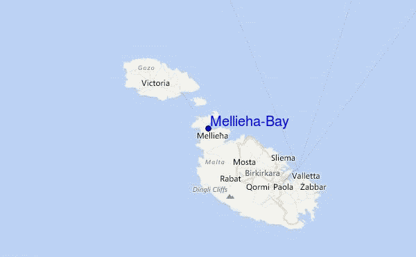 Mellieha-Bay Location Map