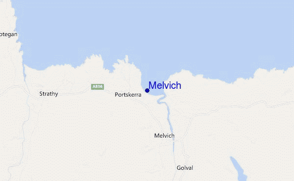 locatiekaart van Melvich