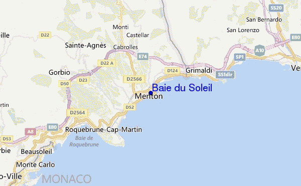 locatiekaart van Baie du Soleil