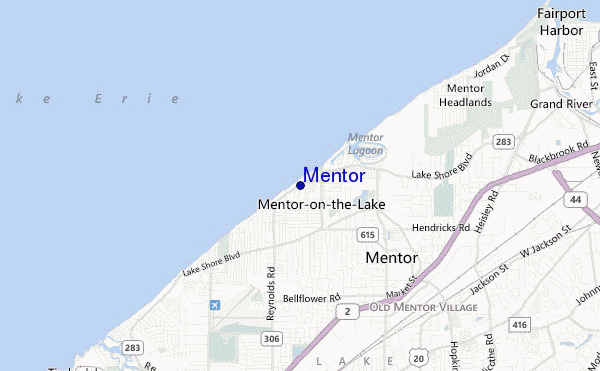locatiekaart van Mentor