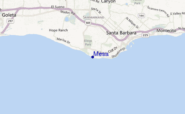 locatiekaart van Mesa
