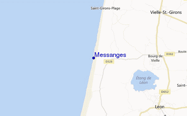 locatiekaart van Messanges