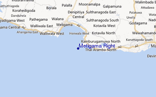 locatiekaart van Metigama Right