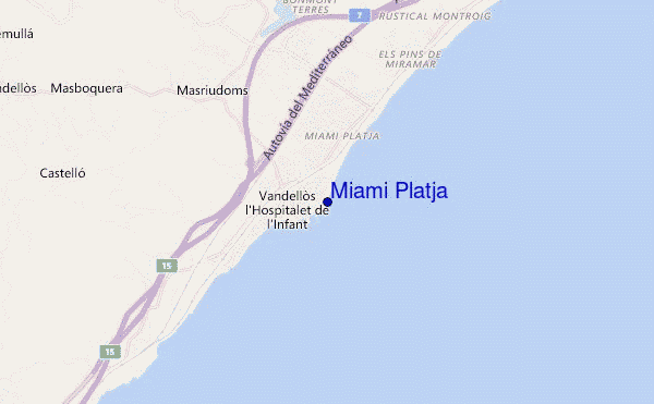 locatiekaart van Miami Platja