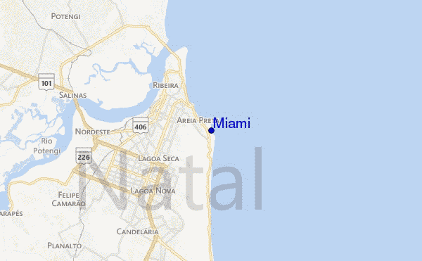 locatiekaart van Miami