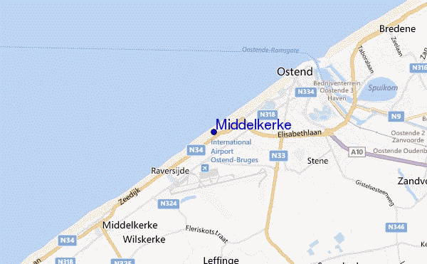 locatiekaart van Middelkerke