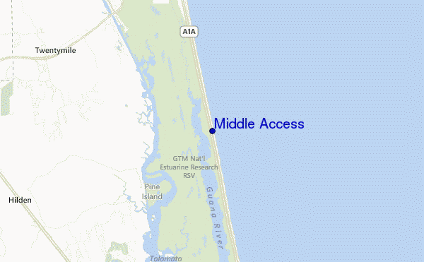 locatiekaart van Middle Access